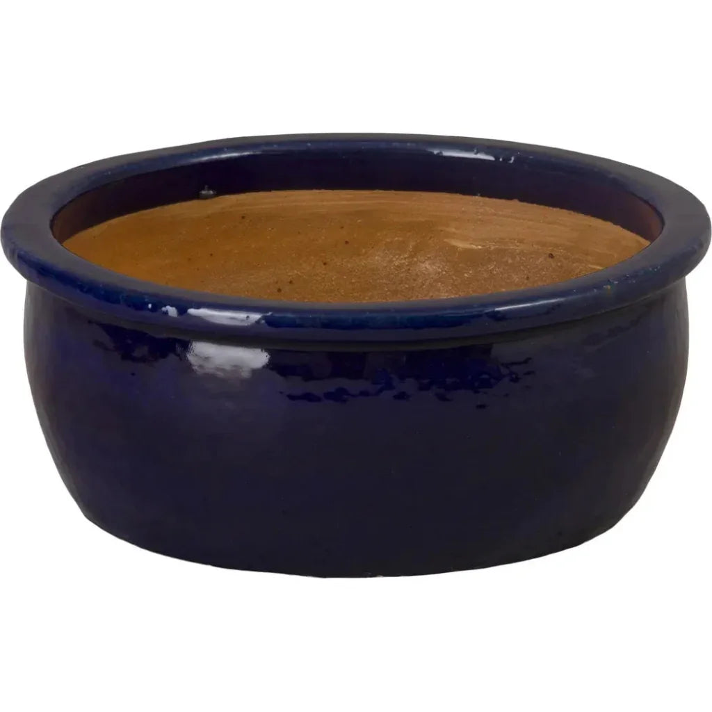Shallow Round Ceramic Lip Planter - LOOMLAN - Emissary - Planters