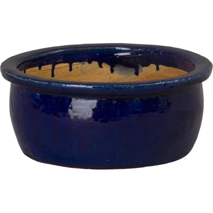 Shallow Round Ceramic Lip Planter - LOOMLAN - Emissary - Planters
