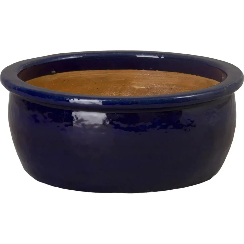 Shallow Round Ceramic Lip Planter - LOOMLAN - Emissary - Planters