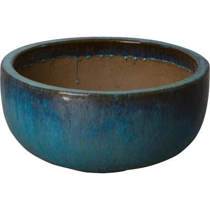Shallow Round Ceramic Planter - LOOMLAN - Emissary - Planters