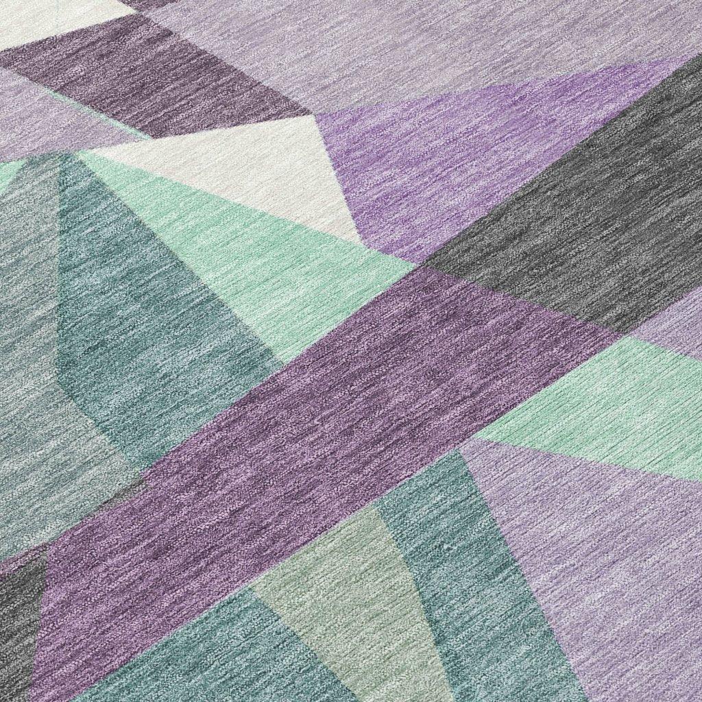 Shapevia Purple Washable Indoor - Outdoor Rug - LOOMLAN - LOOMLAN Rugs - Outdoor Rugs