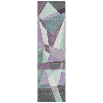 Shapevia Purple Washable Indoor - Outdoor Rug - LOOMLAN - LOOMLAN Rugs - Outdoor Rugs
