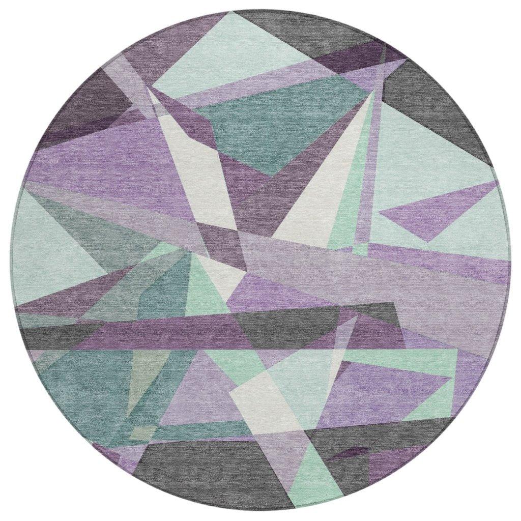Shapevia Purple Washable Indoor - Outdoor Rug - LOOMLAN - LOOMLAN Rugs - Outdoor Rugs