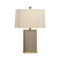 Shark Grey Shagreen Laminated Iron Table Lamp - LOOMLAN - Chelsea House - Table Lamps