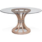 Sheffield Hardwood Brown Round Dining Table-Dining Tables-Bassett Mirror-LOOMLAN