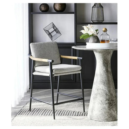 Shelburne Grey Marble Look Outdoor Counter Table-Outdoor Counter Tables-SUNPAN-LOOMLAN