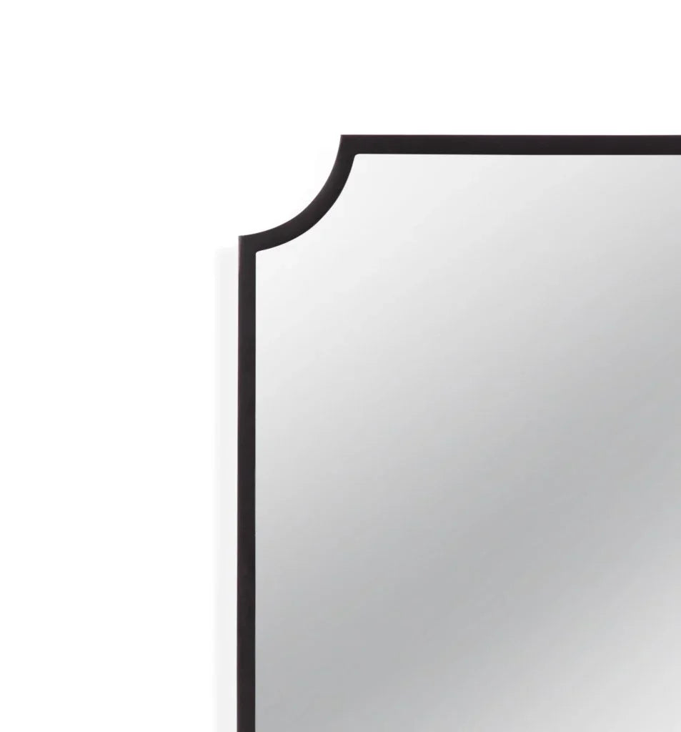 Sheldon Black Frame Design Wall Mirror - LOOMLAN - Bassett Mirror - Wall Mirrors