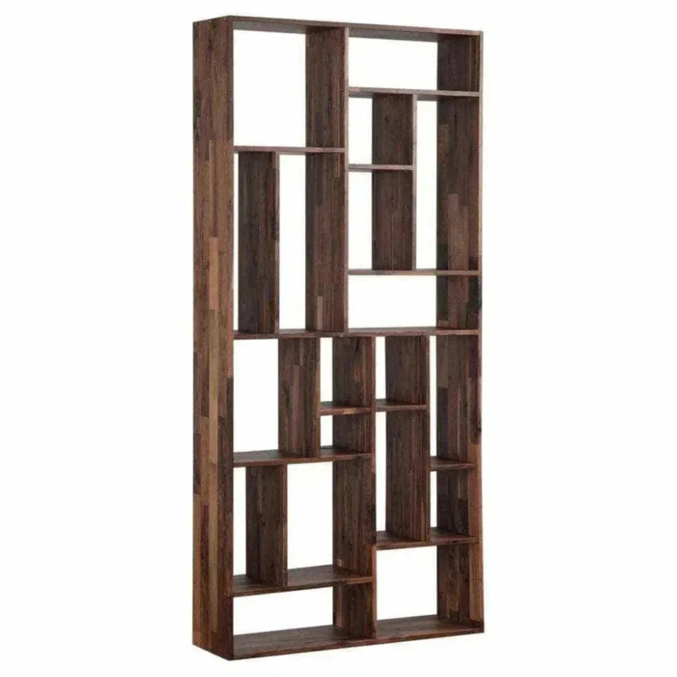 Shelf Solid Walnut Large Brown - LOOMLAN - Moe's Home - Etageres