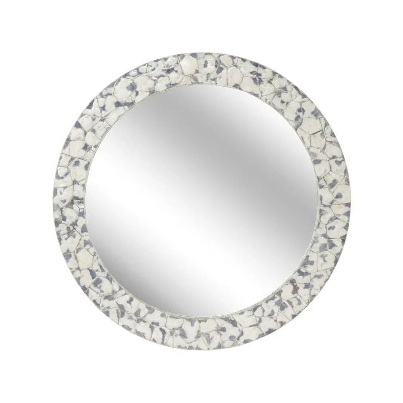 Shell Shock Round Wall Mirror - LOOMLAN - Wildwood - Wall Mirrors