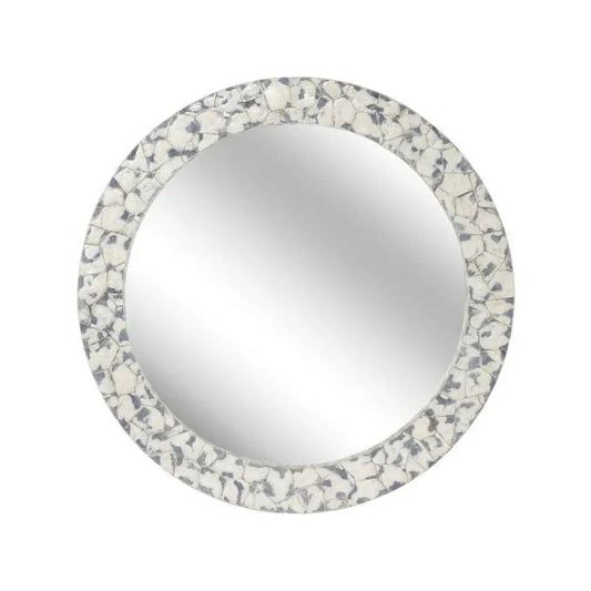 Shell Shock Round Wall Mirror - LOOMLAN - Wildwood - Wall Mirrors