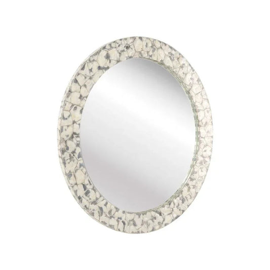 Shell Shock Round Wall Mirror - LOOMLAN - Wildwood - Wall Mirrors
