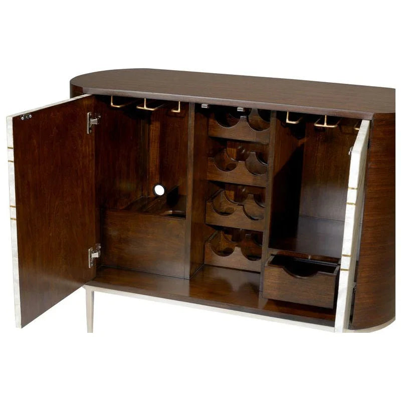 Shelldon Modern Design Wood Bar Cabinet-Home Bar Cabinets-Wildwood-LOOMLAN