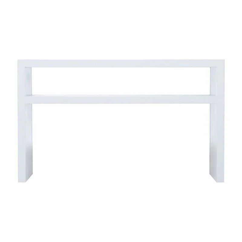 Shellebrations Wooden White Console Table - LOOMLAN - Wildwood - Console Tables
