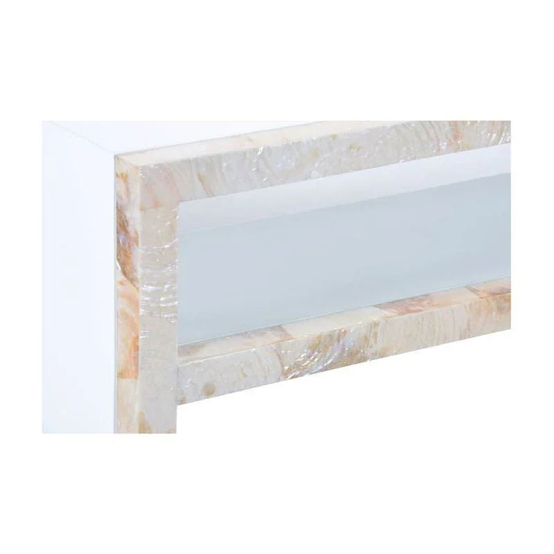 Shellebrations Wooden White Console Table - LOOMLAN - Wildwood - Console Tables