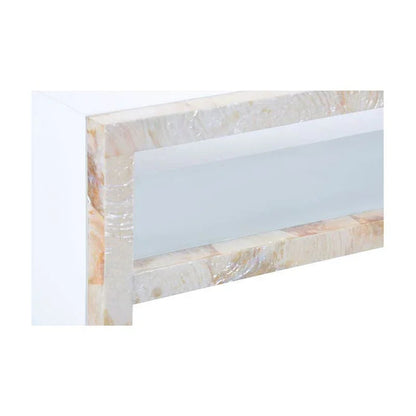 Shellebrations Wooden White Console Table - LOOMLAN - Wildwood - Console Tables