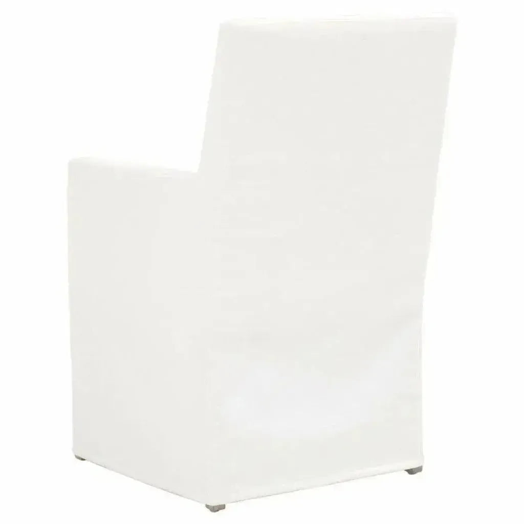 Shelter Slipcover Arm Chair LiveSmart White Birch Wood - LOOMLAN - Essentials For Living - Dining Chairs