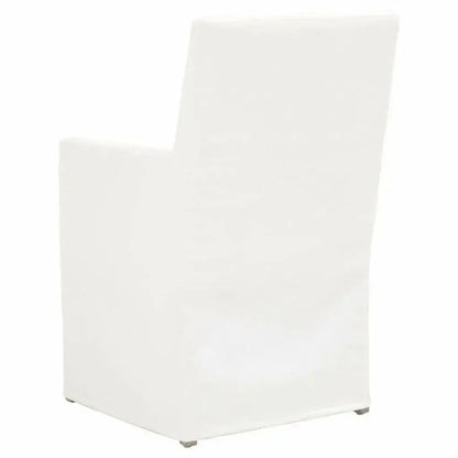 Shelter Slipcover Arm Chair LiveSmart White Birch Wood - LOOMLAN - Essentials For Living - Dining Chairs