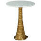 Shelton White Marble Topped Round Side Table - LOOMLAN - Side Tables