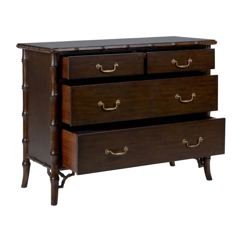 Sheraton Four Drawer Bamboo Chest - LOOMLAN - Chelsea House - Chests