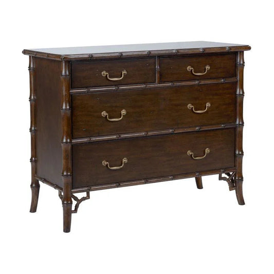 Sheraton Four Drawer Bamboo Chest - LOOMLAN - Chelsea House - Chests