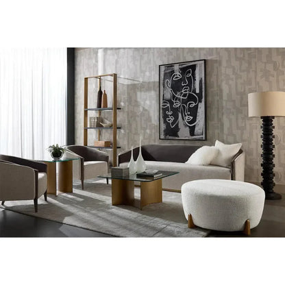 Sheva Sofa - Modern Comfort With Gold Base - LOOMLAN - SUNPAN - Sofas & Loveseats