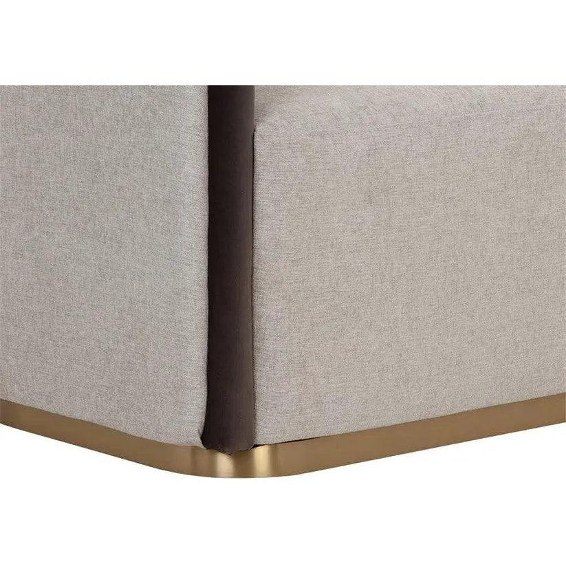 Sheva Sofa - Modern Comfort With Gold Base - LOOMLAN - SUNPAN - Sofas & Loveseats