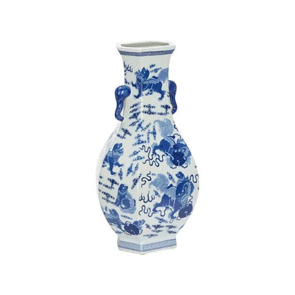 Shi Classic Blue Porcelain Vase - LOOMLAN - Chelsea House - Vases & Jars
