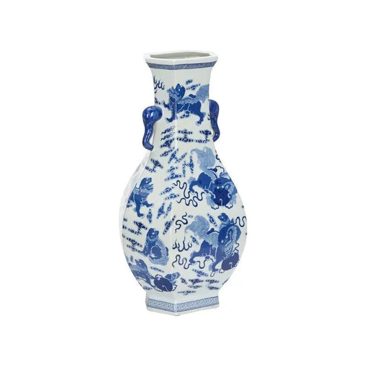 Shi Classic Blue Porcelain Vase - LOOMLAN - Chelsea House - Vases & Jars