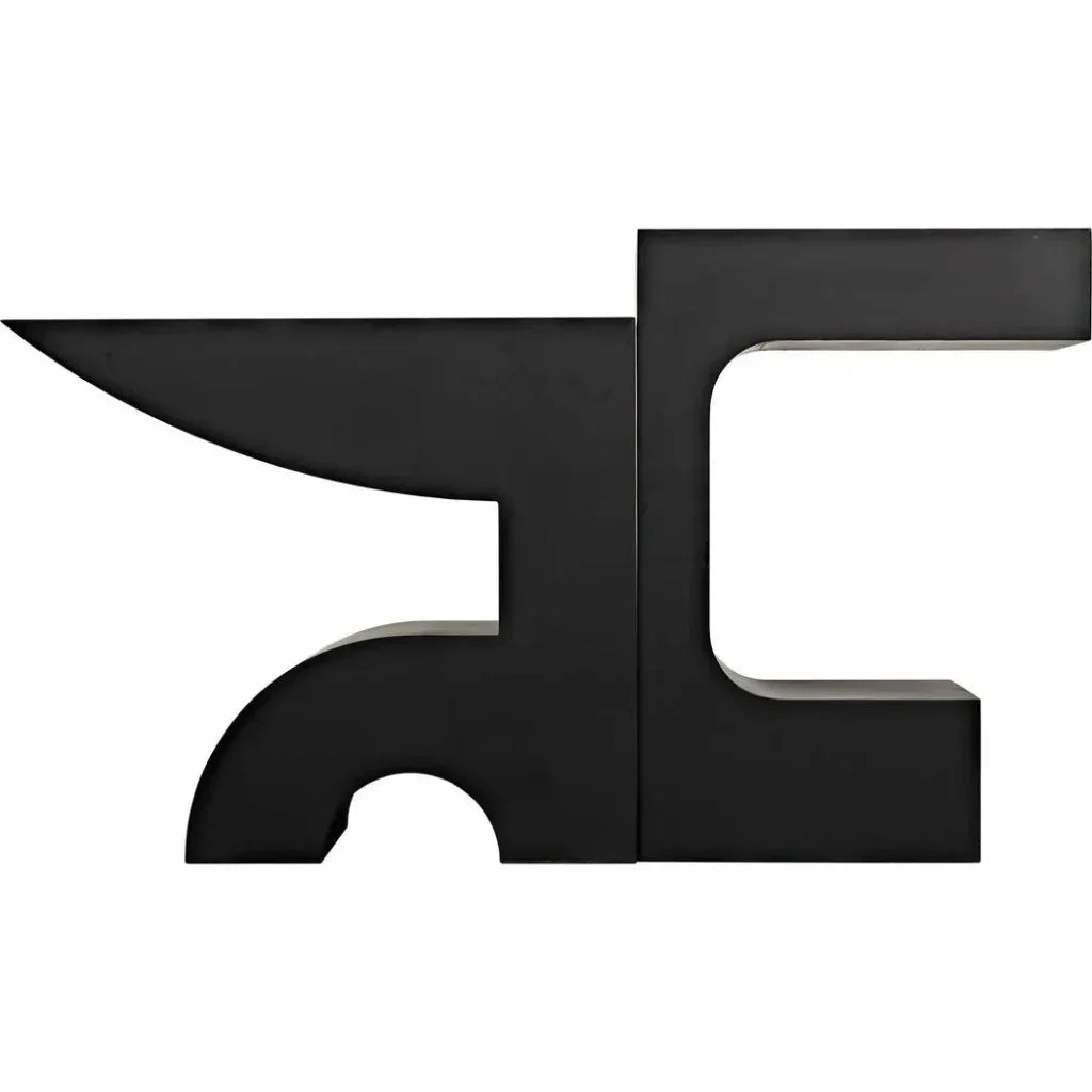 Shiba Black Steel Rectangle Console Table - LOOMLAN - Noir - Console Tables