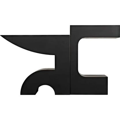 Shiba Black Steel Rectangle Console Table - LOOMLAN - Noir - Console Tables