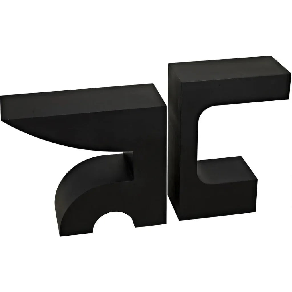 Shiba Black Steel Rectangle Console Table - LOOMLAN - Noir - Console Tables