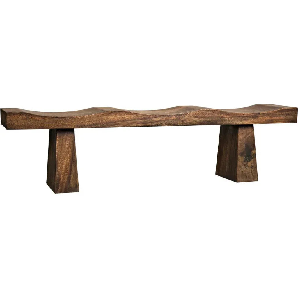 Shibumi Scooped Wooden Dining Bench