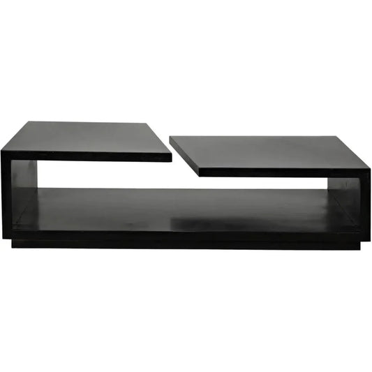 Shift Black Steel Rectangle Coffee Table - LOOMLAN - Noir - Coffee Tables