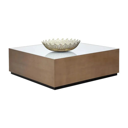 Shiloh Coffee Table White Glass Top - LOOMLAN - SUNPAN - Coffee Tables