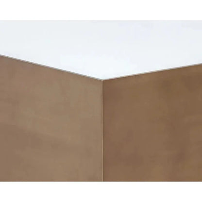 Shiloh Coffee Table White Glass Top - LOOMLAN - SUNPAN - Coffee Tables