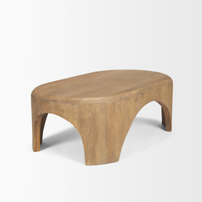 Shima Arched Legs Oval Coffee Table
