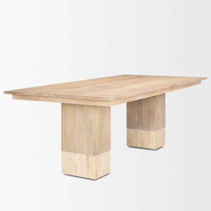 Shivon Wooden Rectangular Dining Table-Dining Tables-Mercana-LOOMLAN