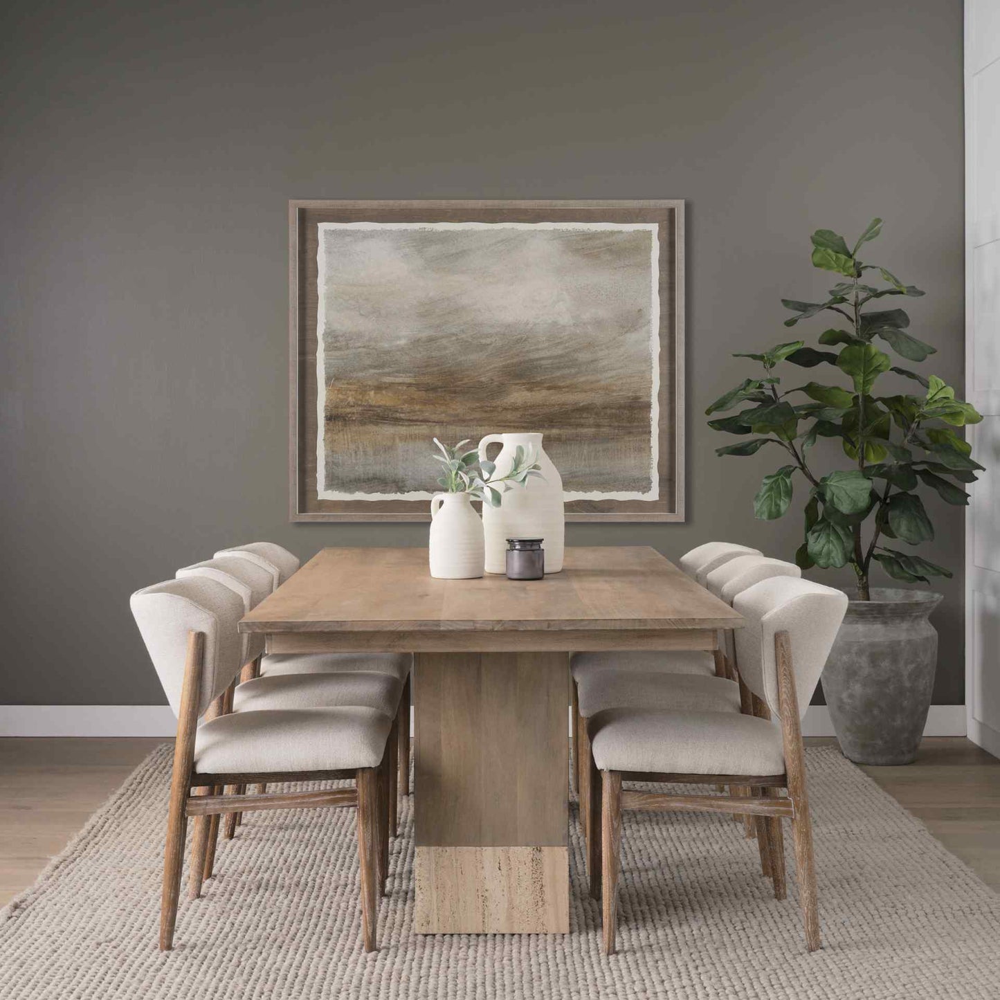 Shivon Wooden Rectangular Dining Table-Dining Tables-Mercana-LOOMLAN