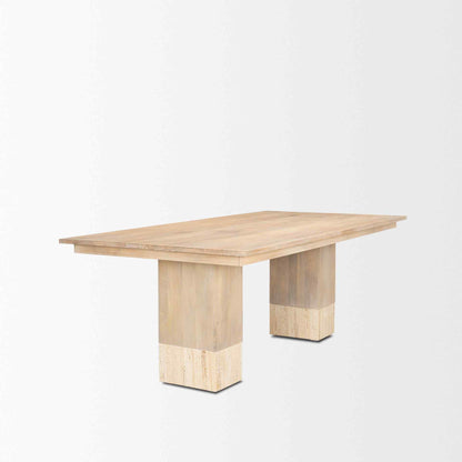 Shivon Wooden Rectangular Dining Table-Dining Tables-Mercana-LOOMLAN