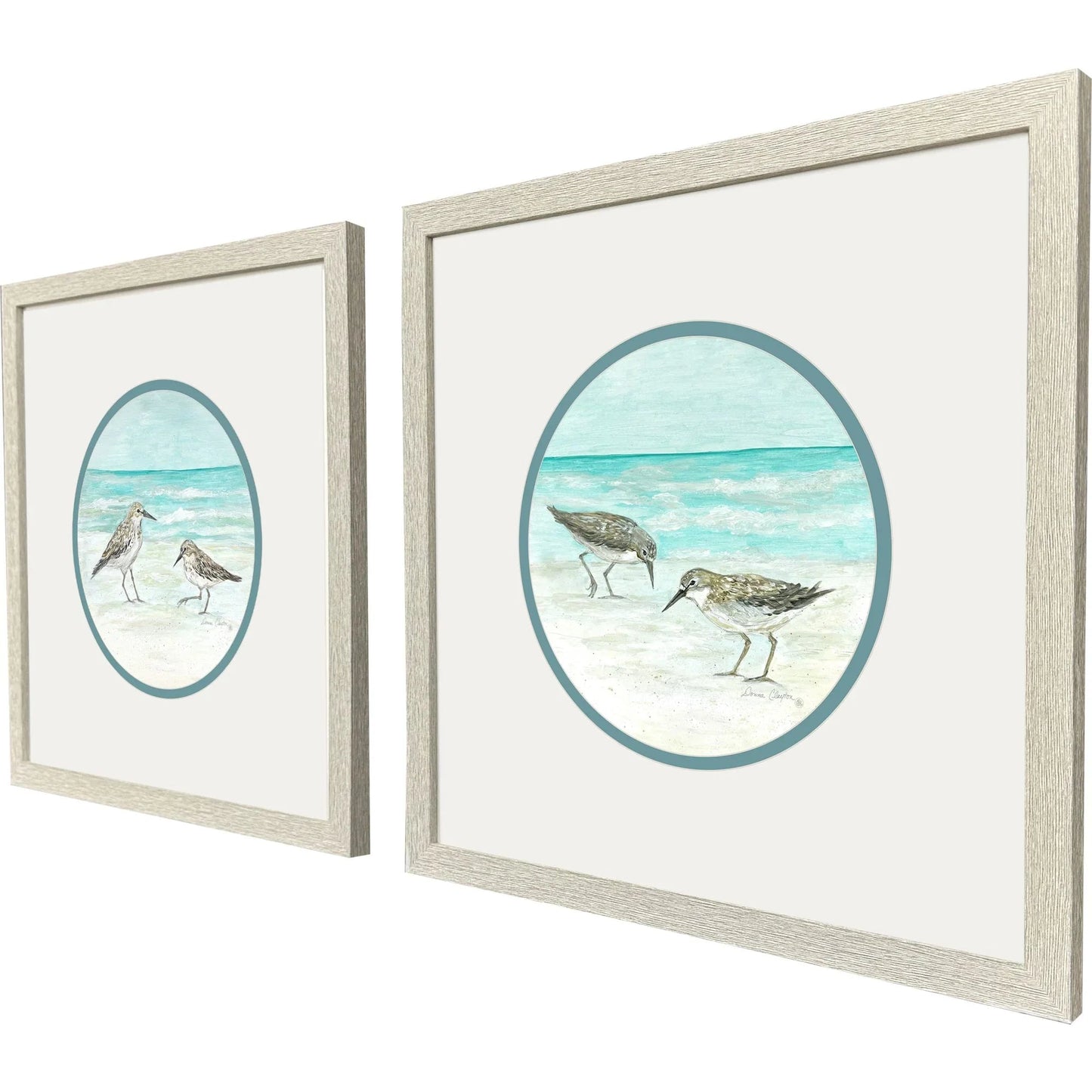 Shoreline Duo Blue Framed Wall Art 2PC