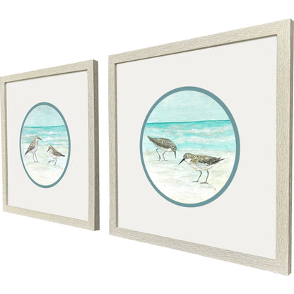 Shoreline Duo Blue Framed Wall Art 2PC