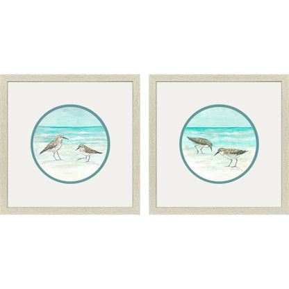 Shoreline Duo Blue Framed Wall Art 2PC