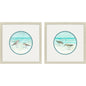 Shoreline Duo Blue Framed Wall Art 2PC