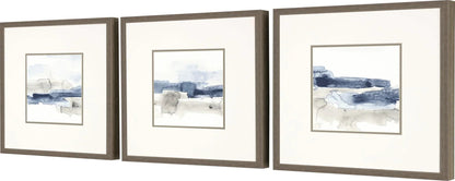 Shoreline I Brushed Framed Wall Art 3PC