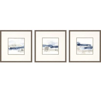 Shoreline I Brushed Framed Wall Art 3PC