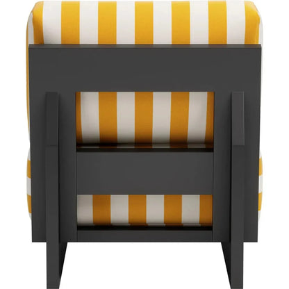 Shoreline Yellow & Black Accent Chair-Outdoor Accent Chairs-Zuo Modern-LOOMLAN