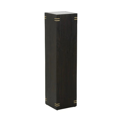 Shou Sugi Ban Modern Black Pedestal - LOOMLAN - Wildwood - Side Tables