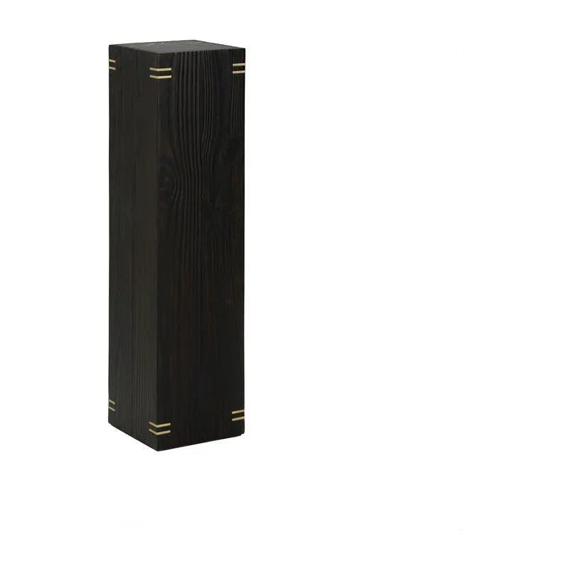 Shou Sugi Ban Modern Black Pedestal - LOOMLAN - Wildwood - Side Tables