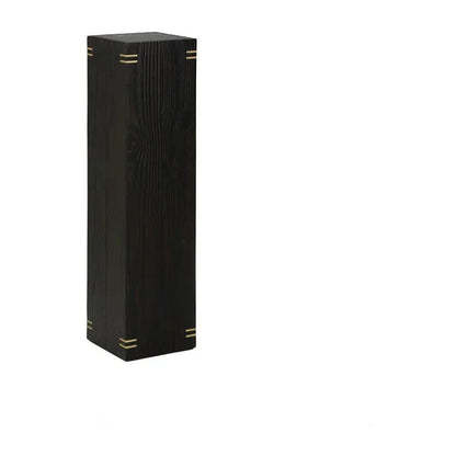 Shou Sugi Ban Modern Black Pedestal - LOOMLAN - Wildwood - Side Tables