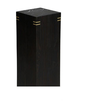 Shou Sugi Ban Modern Black Pedestal - LOOMLAN - Wildwood - Side Tables